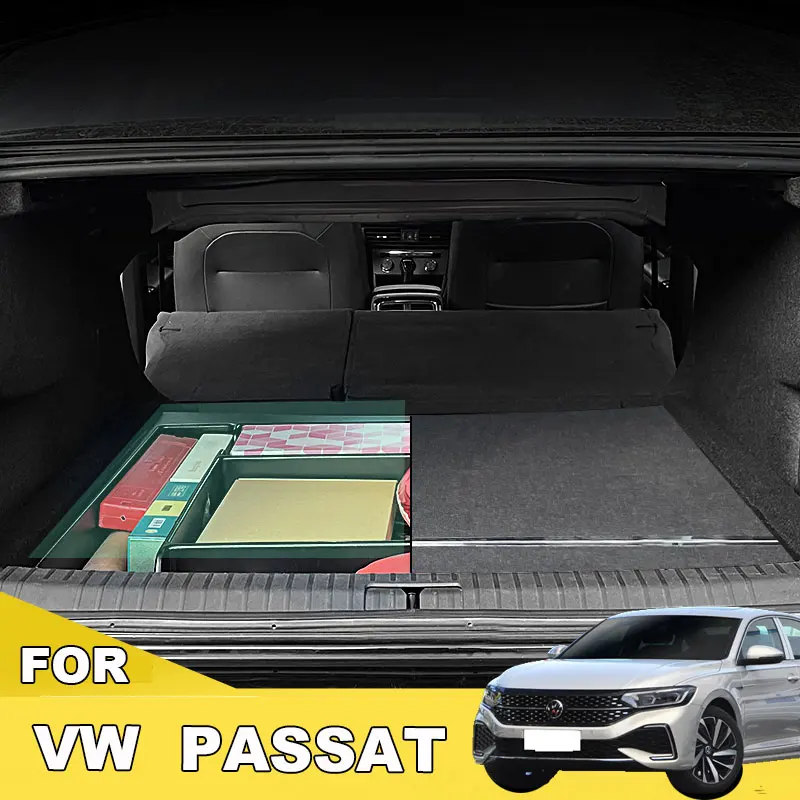 ZA Volkswagen Magotan B8 trunk škatla za shranjevanje zadaj leži ravno plast polnjenje Passat Magic Box kampiranje škatla za shranjevanje