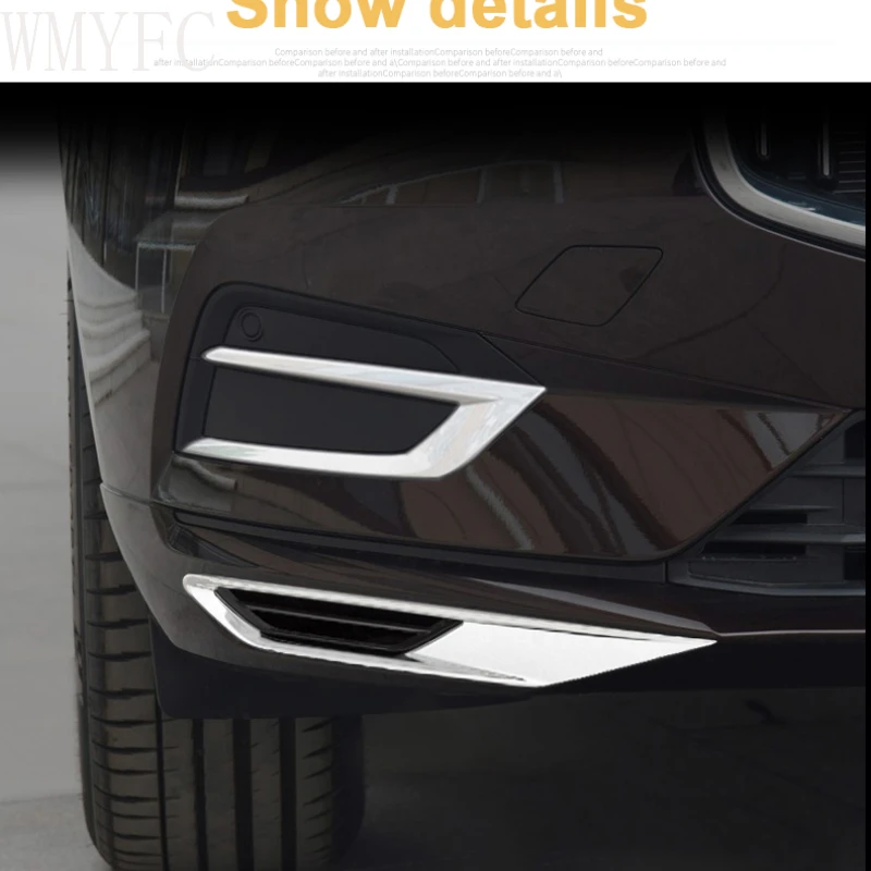 Za Volvo XC60 2018 2019 2020 2021 22 karoserije Detektor ABS Chrome Trim Avto Luči za Meglo Spredaj Pokrov Žarnice Okvir Nalepke, Dodatki