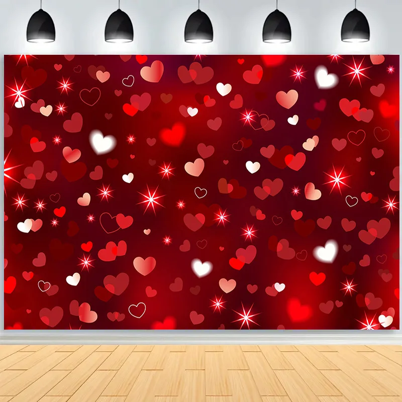 ZHISUXI Romantično Valentinovo Fotografiranje Kulise Rekviziti Rdeče Rose Poroko Ljubezen Srca Steno Foto Studio Ozadju VS-81