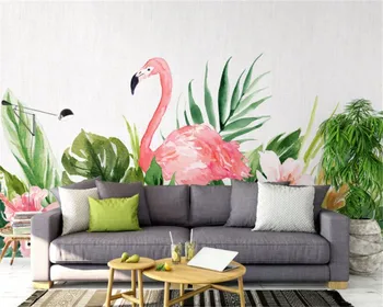 beibehang po Meri 3D ozadje mode flamingo Nordijska preprosto ozadje stenske foto tapete Dnevna soba 3D ozadje, freska