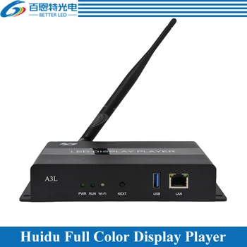 Huidu HD-A3L Z WiFi Podporo Max 655,360 slikovnih Pik, Full Color LED Zaslon Asinhrone Multimedijski Predvajalnik