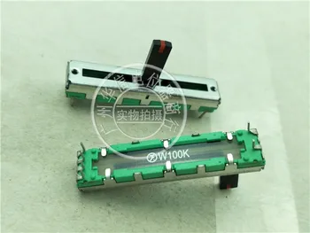 100K Tajvan f 4.5 cm single-link F100k potenciometer W100k z rdečo piko, mid-točka ročaj 15 MM dolge