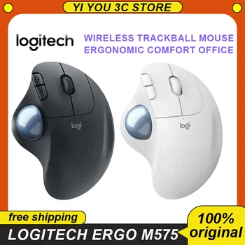 Logitech Ergo M575 Brezžični Sledilne Kroglice Ergonomska Miška S 5 Gumbi, Brezžična 2,4 Ghz Miši Urad Za Risanje Računalniške Opreme Pc