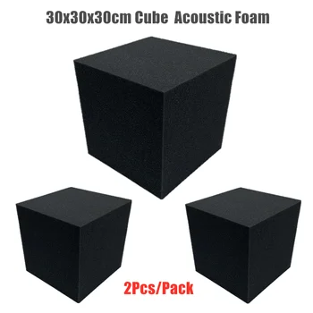 2Pcs/Paket 30x30x30cm Studio Kocka Akustične Pene Kotu Bass Trap Accessorie Zvočne Absorpcije Goba zaviralci Gorenja Visoko Gostoto