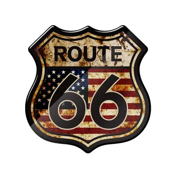 3D avto Nalepke Amerika NAS Zgodovinsko Route 66 Nalepke, Primerni za Harley Touring Electra Glide Ultra Cesti Kralj