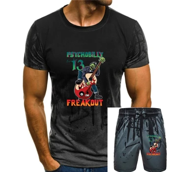 Psychobilly Freakout T-Shirt - Neposredno iz StockistNew Prihoda Moški Tees Priložnostne Fant, T-Majice, Vrhovi Popusti