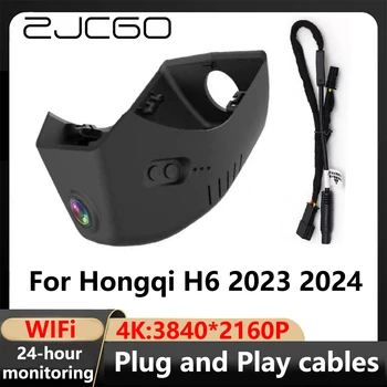ZJCGO 4K Wifi 3840*2160 Avto DVR Dash Cam Fotoaparat, VIdeo Snemalnik Za Hongqi H6 2023 2024
