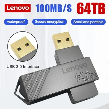 Lenovo 2TB USB Flash Diski 16TB 64TB Kovinski Pravi Zmogljivosti Memory Stick Visoke Hitrosti Pomnilnika Flash Black Darilo za Shranjevanje U Disk Za PC