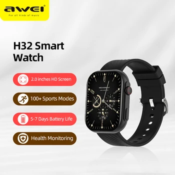 Awei H32 Moških in Žensk Večnamensko Športno Pametno Gledati 2 palčni Zaslon Smartwatche Nepremočljiva Zapestnico watch za ženske