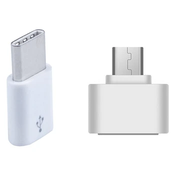1 Kos USB Tip C 3.1 Moški Na Mikro-USB Podatkovni Tok & 1 Kos USB 3.0 Tip-C Otg Kabel Adapter