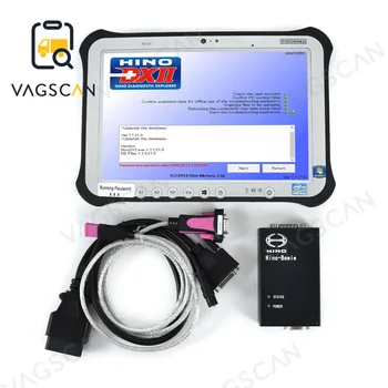 FZG1 tablete za Hino Bowie OBD2 USB Kabel za Hino Diagnostični Explorer 3.16 Novo Različico DX Tovornjak Diagnostično Orodje za optični bralnik