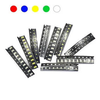 100 kozarcev/veliko Novih 0805 SMD LED Rdeča/Zelena/Modra/Rumena/Bela 5values barv vsak 20pcs