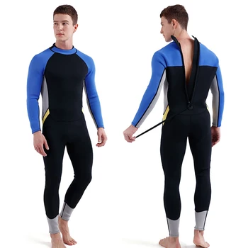 3 mm Neopren Obleka za Moške Nazaj Zip Flatlock Sešijejo za Celotno Telo, Potapljaške obleke za Potapljanje na vdih Deskanje, Potapljanje, Plavanje