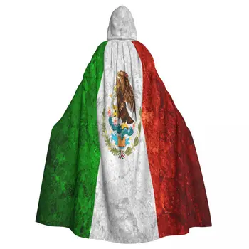 Dolgo Cape Plašč Mehiški Banner Zastava Na Vintage Hooded Plašč Plašč Jeseni Hoodies