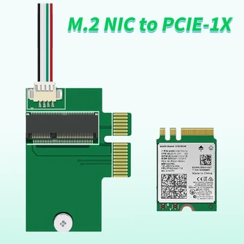 M. 2 Omrežna Kartica Na PCI-E x1 vmesniško Kartico Ngff A E Ključ Omrežja, Kartice, Namizni PCIE 1X Spremembe Black BCM94352Z z 4pin Kabel