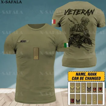 Po meri Ime/Uvrstitev ITALIJANSKI Vojak-VOJSKE-VETERAN 3D Tiskanih Visoke Kakovosti T-shirt Poletje Krog Vratu Moški Ženski Priložnostne Vrh-2