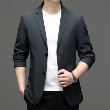 Lin1017-Sedem četrtletju rokavi jakno korejska različica trend pol-rokav obleka