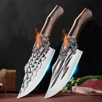 Iz nerjavečega Jekla Boning Nožem Mesa Cleaver mesarski Nož Prostem Preživetje Orodja za Rezanje Lov, Ribolov Nož
