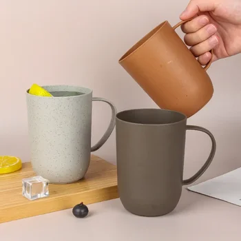Nova moda bor vlaken pitne preprost kavno skodelico mleka pokal gospodinjstva s pitno plastičnih enostavno in priročno