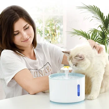 Tiho Mačka Skledo Vodnjak Z Vodo Za Hišne Živali Napajalni Auto Razpršilnik Izdelkov S Pitno Pes Pijem Samodejno Super