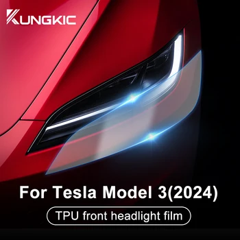 Smerniki Zaščitno folijo za Tesla Model 3 Highland 2024 ppf Žaromet Luč Svetlobe sredinski Konzoli, Film, Avto Dodatki