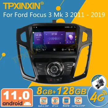 Za Ford Focus 3 Mk 3 2011 - 2019 Android 2Din avtoradio Stereo Sprejemnik Autoradio Večpredstavnostna DVD Predvajalnik, GPS Navi Enota Zaslon
