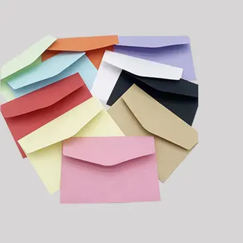 10pcs Mini barva majhnih sredstev barvo ovojnice članstvo karticami vabilo kartice kuverti vizitko shranjevanje