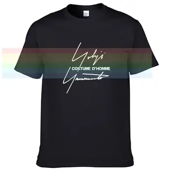 Y3 T-shirt Yohji Yamamotos Majica Classic podpis Za Moške spolne Natisnjeni T-shirt Pari T-shirt 100% Bombaž prodaje Vrhovi N054