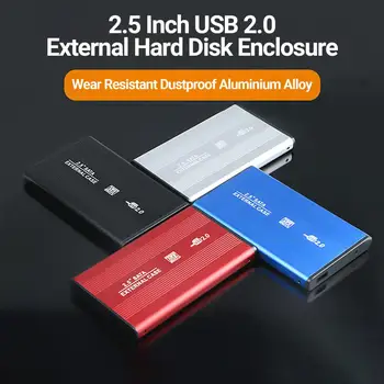 Trdi Disk Primeru, Odporne na Obrabo Dustproof Aluminijeve Zlitine 2.5 Inch USB 2.0 je Zunanji Trdi Disk, Ohišje za Prenosni računalnik