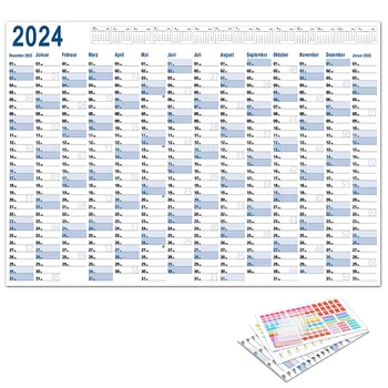 2024 Modra Knjiga Steni Visi Koledar, Dnevni Načrt Seznam Urnik Memo Tiskovine Domači Pisarni Šolske Potrebščine