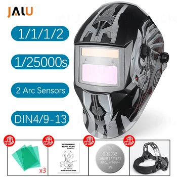 DIN4/9-13 Automatic Li baterije Varilne maske Solarni Električni TIG MIG Varjenje čelada Auto Temnenje Varilec Masko Varilec čelada