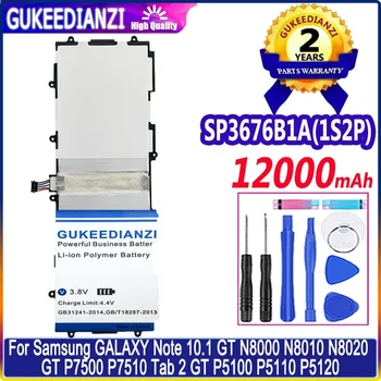 GUKEEDIANZI Baterije 12000mAh SP3676B1A(1S2P) Za Samsung GALAXY Note 10.1 GT N8000 N8010 N8020 Note10.1 Baterij