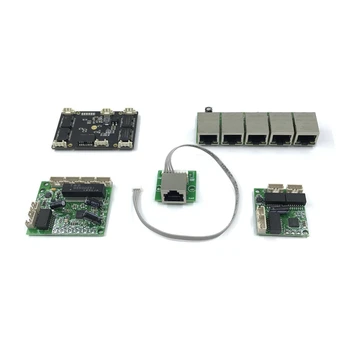 Neurejeni 5port 10/100M industrijski Ethernet stikalo modul Motherboard Ethernet PCBA odbor OEM Auto-sensing Vrata
