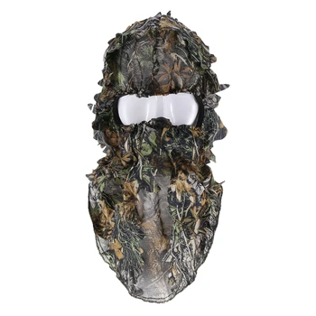 Prikrivanje Lov Listnata 3D Masko Kapuco na Prostem, Lov, Ribolov Pokrivala Camo Klobuk