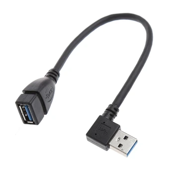 1pcs Nov USB 3.0 Tip A Levo/Desno Kota 90 Stopinj Moški, Da Naravnost Ženski Adapter Kabel Podaljšek