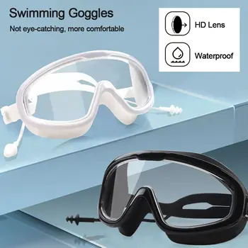 Nepremočljiva Anti-fog Odrasle Mladine High Definition Športne Potrebščine Očala s Čepi, Plavanje Očala, Plavanje Očala