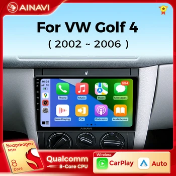 Ainavi Avto Radio Android 12 Za Volkswagen VW Golf 4 IV Jetta MK4 Klasike Multimedijski Predvajalnik Carplay GPS, Android Auto Stereo DSP