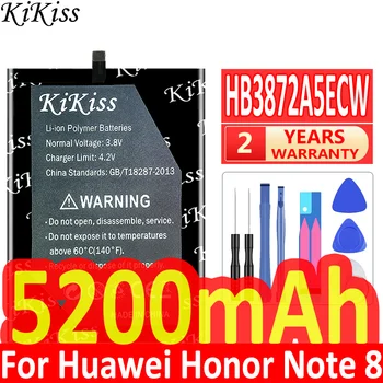 KiKiss Za Hua Wei HB3872A5ECW 5200mAh Baterija Za Huawei Honor Opomba 8 Note8 EDI-DL00 EDI-AL10 Zamenjava Baterije + Orodja