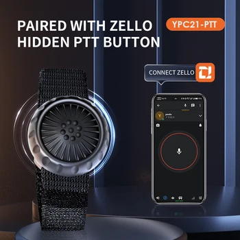 2023 Brezžična tehnologija Bluetooth-združljivo prostoročno PG Walkie Talkie Gumb za Android in ios za Zello Dela