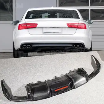 Ogljikovih Vlaken Zadnji Odbijač Razširitev Za Audi A6 Sline S6 C7 C7.5 obdobje 2013-2018 (ne za A6 Base ) K slog Odbijača Drsenju Ploščo Stražar