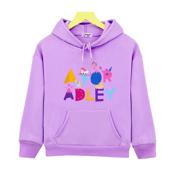 A za Adley Otroci Hoodies Novi Puloverji Anime Risanke Športna Oblačila za Dekleta, Fantje, Otroci Sweatshirts Y2k Dolg Rokav Kawaii