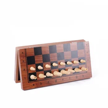 Magnetni Šah Set 4 Kraljice, Leseni Šah Igra Lesene 34 KOS Šahovske Figure in Zložljivi Šahovnici Družino namizna Igra, Darilo Igrača