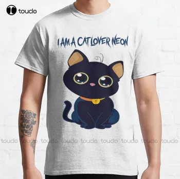 Jaz sem Mačka, ki Ljubimec Neon Klasičnih T-Shirt, Sončnično Majice Za Ženske Novo Priljubljeno Dihanje Bombaž Meri Aldult Teen Unisex Xs-5Xl