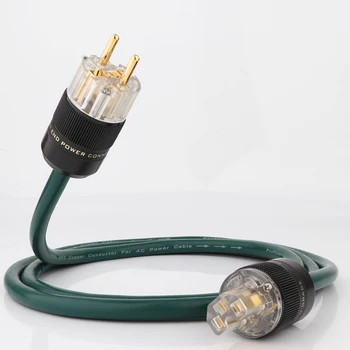 Visoka Zmogljivost D506 NAS HiFi Napajalni Kabel Napajalni Kabel z pozlačeni ZDA/EU Priključite Napajalni Kabel za hifi AMP CD Električnega omrežja Kabel