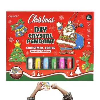 Otrok Slikarstvo Set Za Božič Hitro Sušenje In Prijazno Otrokom DIY Kristalni Obesek za Vgradnjo Božič Barve Svoje Kompleti Za