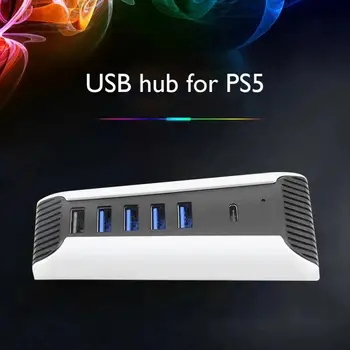 Več Vrata USB Hub Podpira več naprav za PS5 1 do 5 USB3.0 Konzole Uvoz Splitter Expander Adapter Digitalna Izdaja