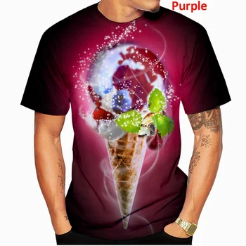 2023 Poleti Priljubljen Sladoled T-shirt hrane majica s kratkimi rokavi