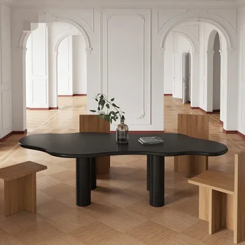 Ukrivljen tabela, posebno v obliki desk, oblikovalca doma konferenca tabela, masivnega lesa, desk