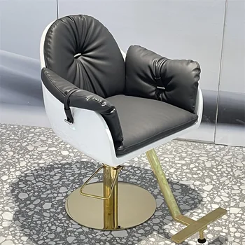Strokovno Black Frizerski Stol Luksuzni Zasnovan Armrest Napredno Stol Minimalističen Blazine Nastavljiv Cadeira Salon Pohištva