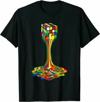 Super grafika, taljenje rubik rubix rubics cube T-Shirt Darilo Trend Oblačila